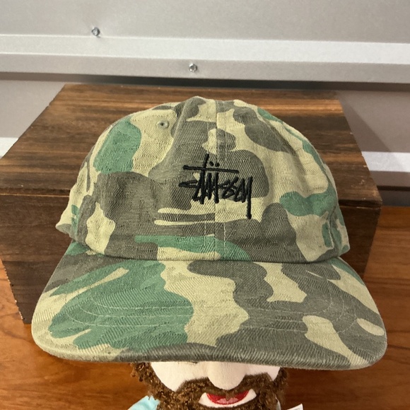 Stussy Camo Cotton Dad Strap Back Cap One Size - Picture 2 of 8
